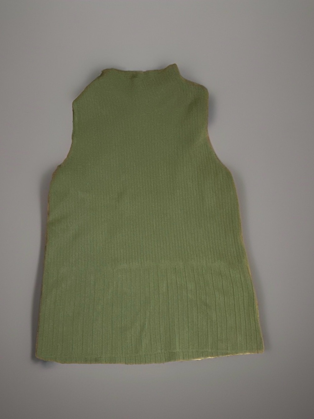 H&M Olive Green Ribbed Sleeveless Knit Tank Sz XL
